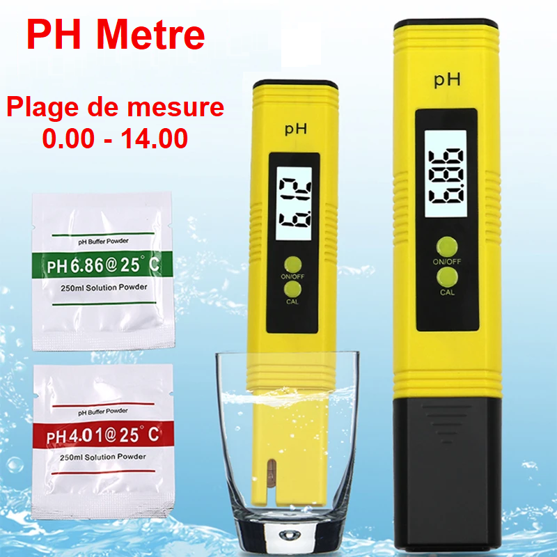 Ph Mètre, testeur de qualité d'eau