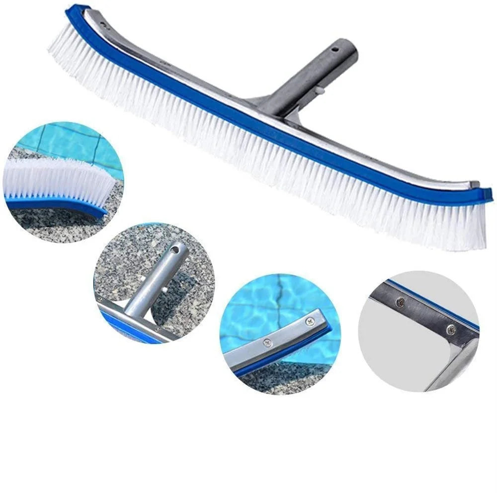Brosse de Nettoyage pour Parois de Piscine avec Renfort en Aluminium