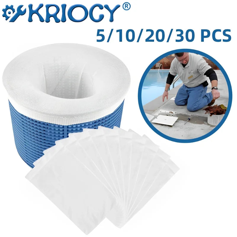 ClearFlow™ - Chaussettes de Skimmer de Piscine en Nylon Élastique