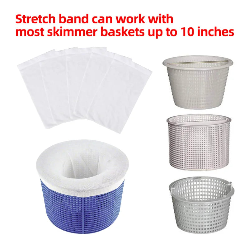 ClearFlow™ - Chaussettes de Skimmer de Piscine en Nylon Élastique
